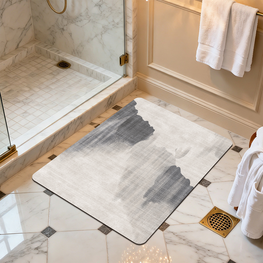 Low Profile Thin Bath Mat Door Friendly Slim Bathroom Floor Mat
