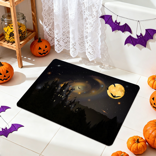 Halloween Horror Element Bathroom Rug for Guest Bath