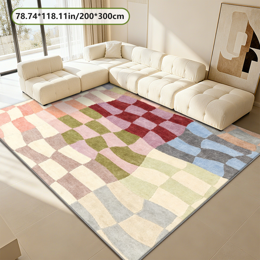 Scandinavian Minimalist Living Room Rug Breathable Thin Carpet