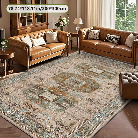 Farmhouse Vintage Living Room Rug Washable Carpet