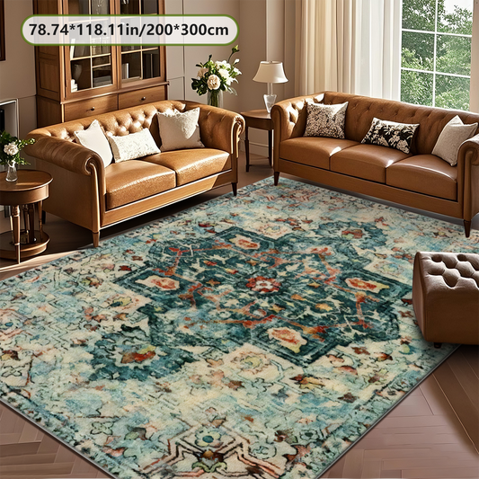Modern Living Room Rug Shiny Easy Clean Carpet