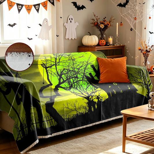 Witch Legs Boots Halloween Sofa Cover Funny Wicked Witch Feet Couch Cover