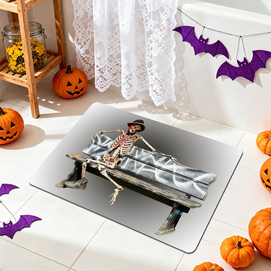 Vintage Halloween Style Absorbent Bath Mat