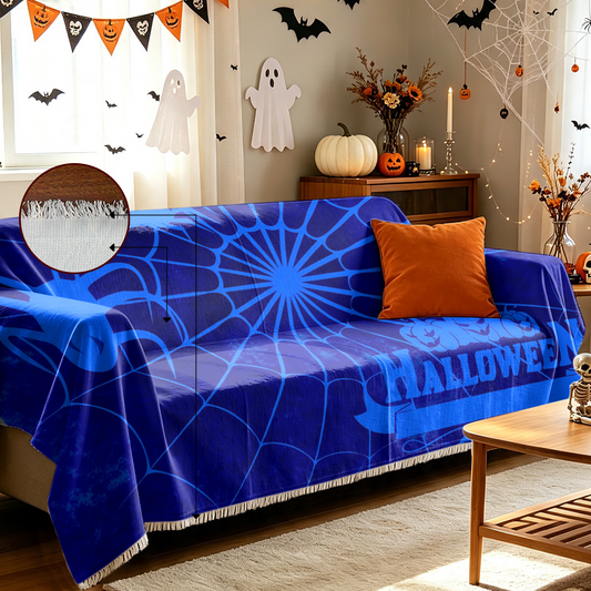 Stretch Halloween Sofa Cover Slipcover Elastic Fit Spooky Couch Cover