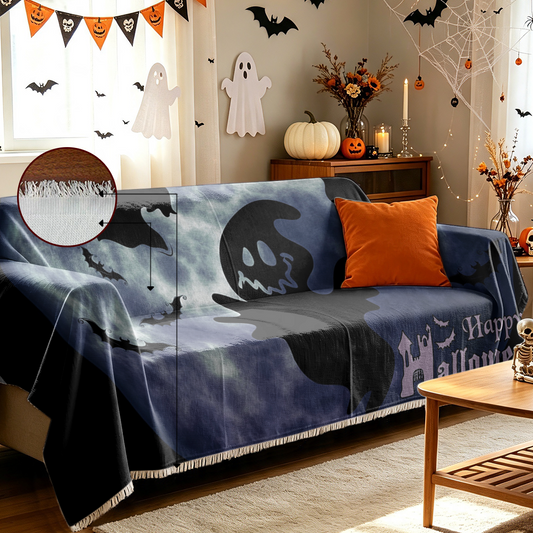Funny Halloween Sofa Cover Humorous Spooky Meme Couch Slipcover Decor