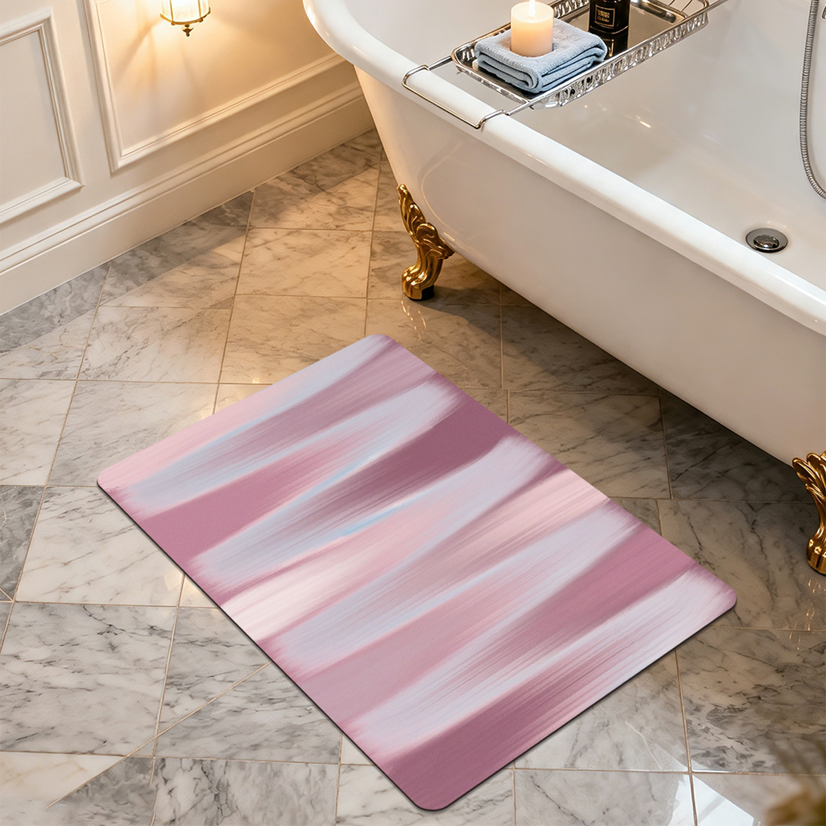 Microfiber Bath Mat Super Absorbent Quick Dry Soft Bathroom Mat
