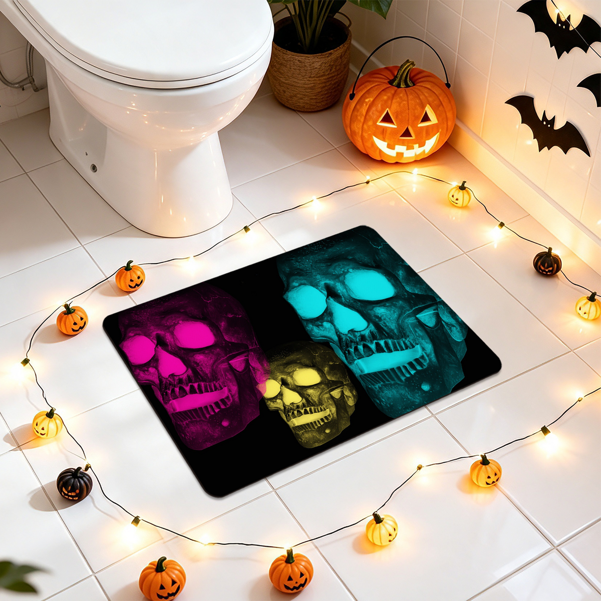 Scary Halloween Decor Bath Mat for Master Bathroom