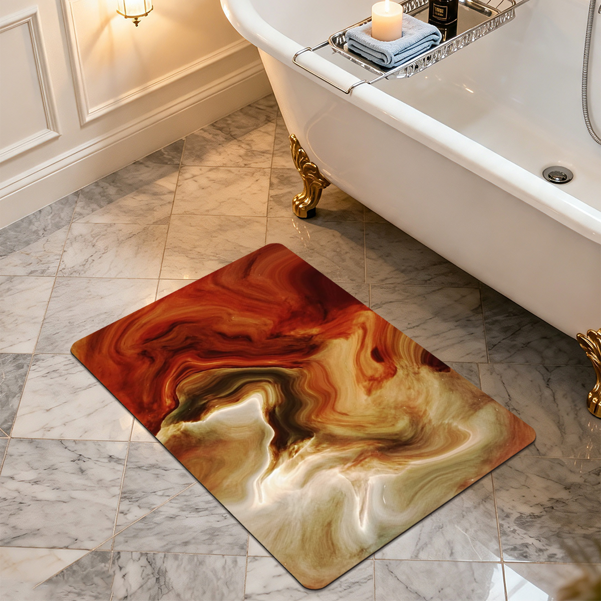 Pet Friendly Bath Mat Absorbent Durable Dog Cat Bathroom Floor Mat
