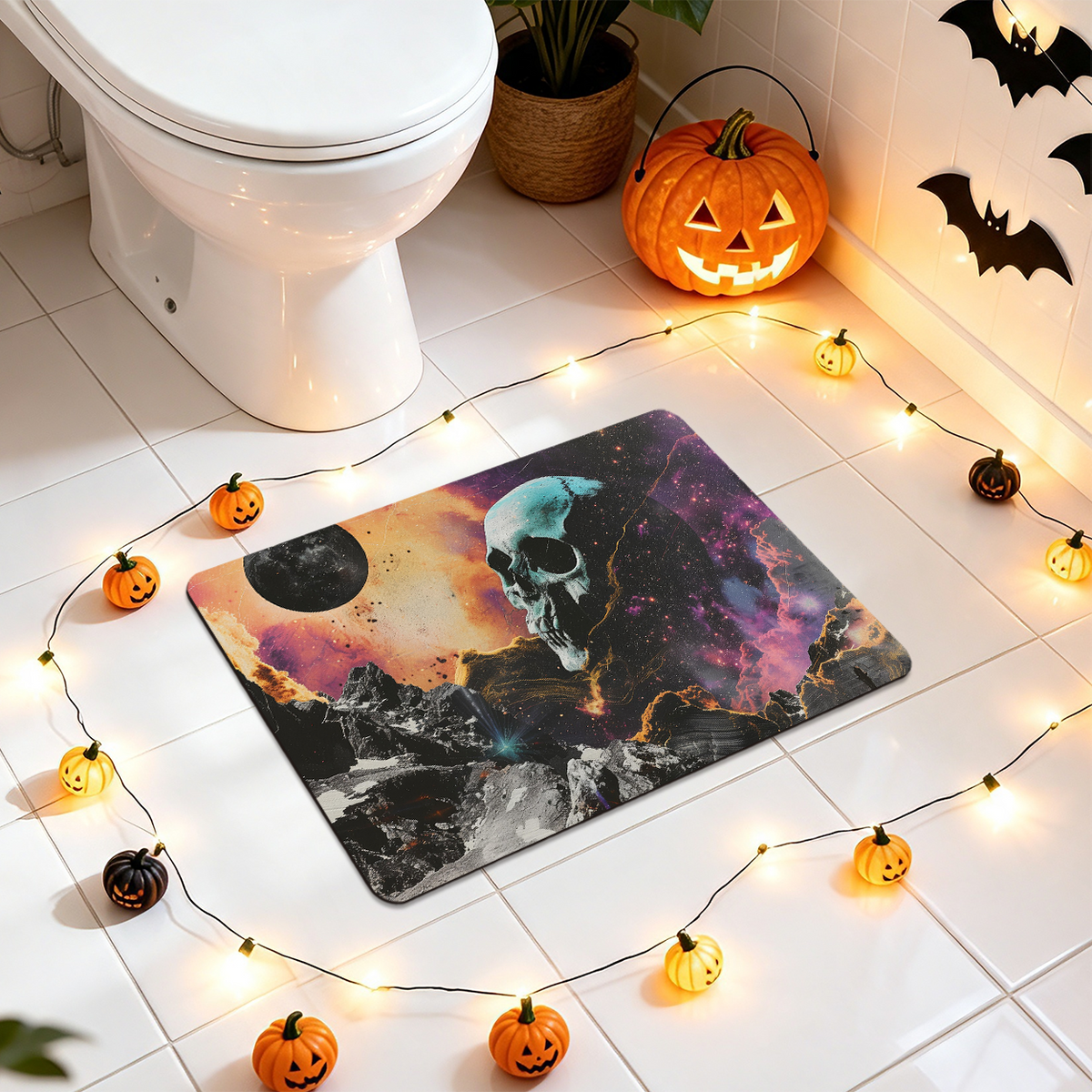 Spooky Halloween Bath Mat for Bathroom Floor