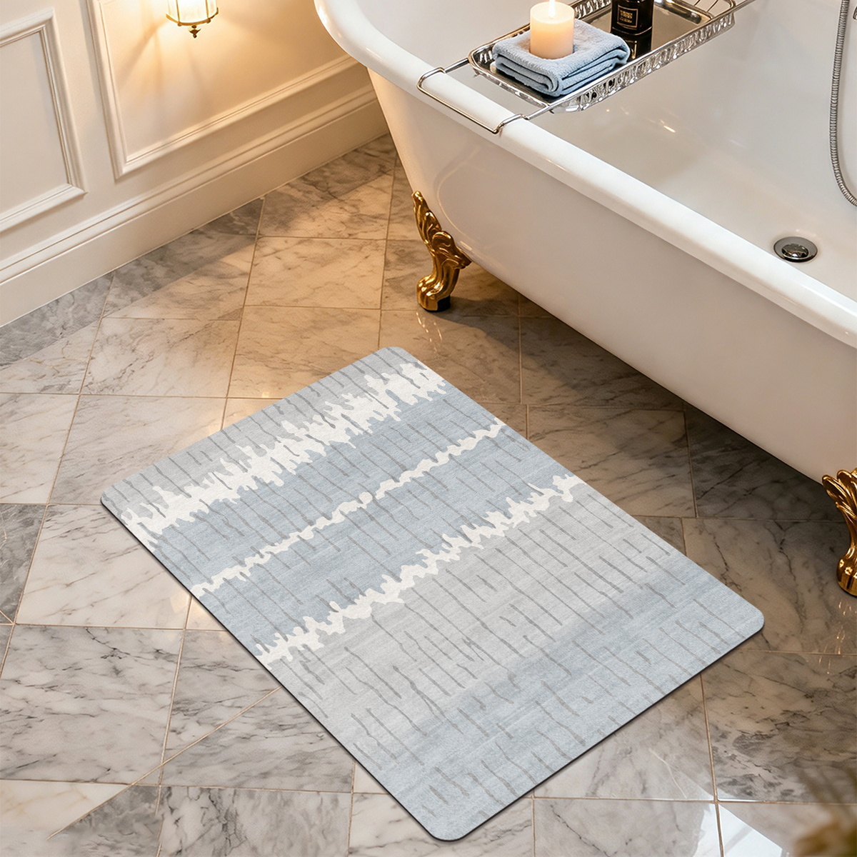 Anti Bacterial Bath Mat Mildew Resistant Odor Free Bathroom Floor Mat