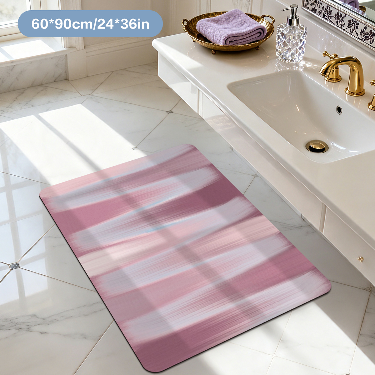 Microfiber Bath Mat Super Absorbent Quick Dry Soft Bathroom Mat