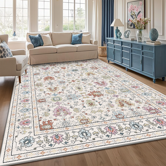 Low Pile Neutral Carpet Pet Friendly Easy Clean Area Rug