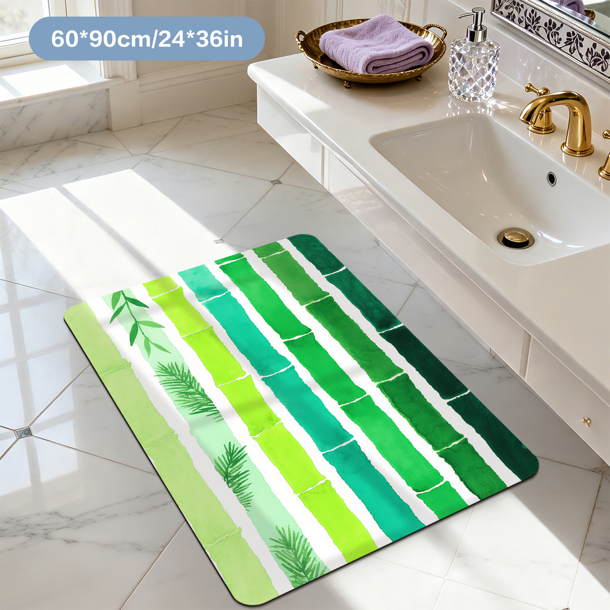 Anti Static Bath Mat Static Free Soft Comfort Bathroom Floor Mat