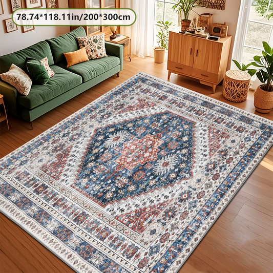 Light Sage Living Room Area Rug Low Profile Non Slip Sofa Carpet
