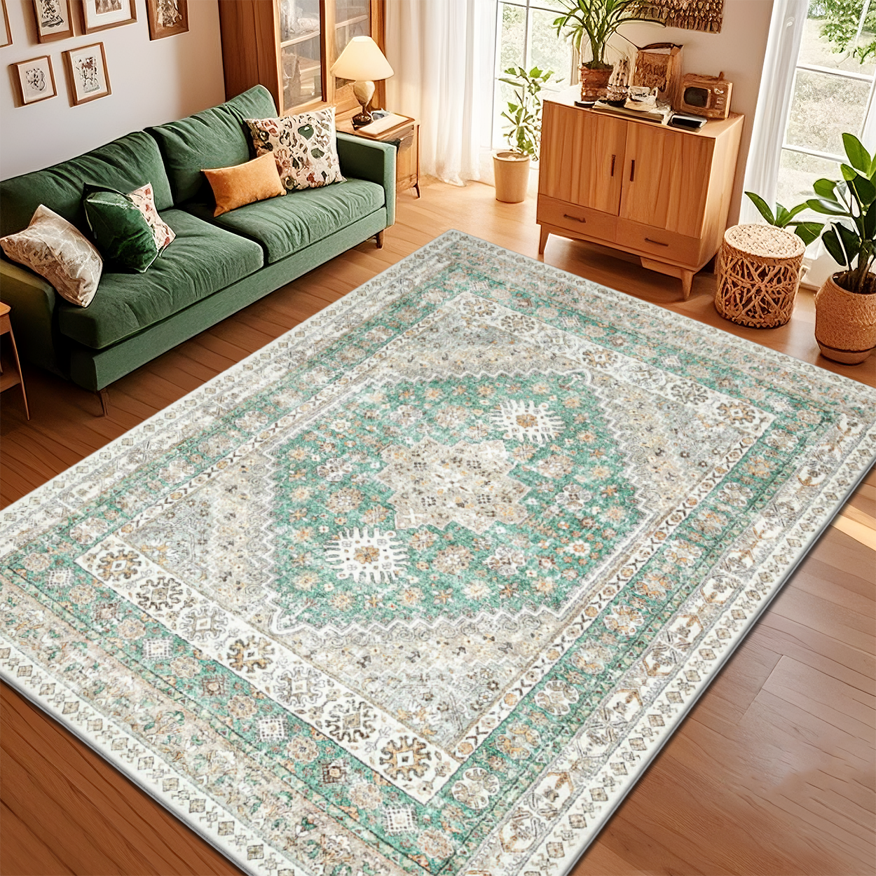 Dust Mite Resistant High Density Polyester Living Room Rug