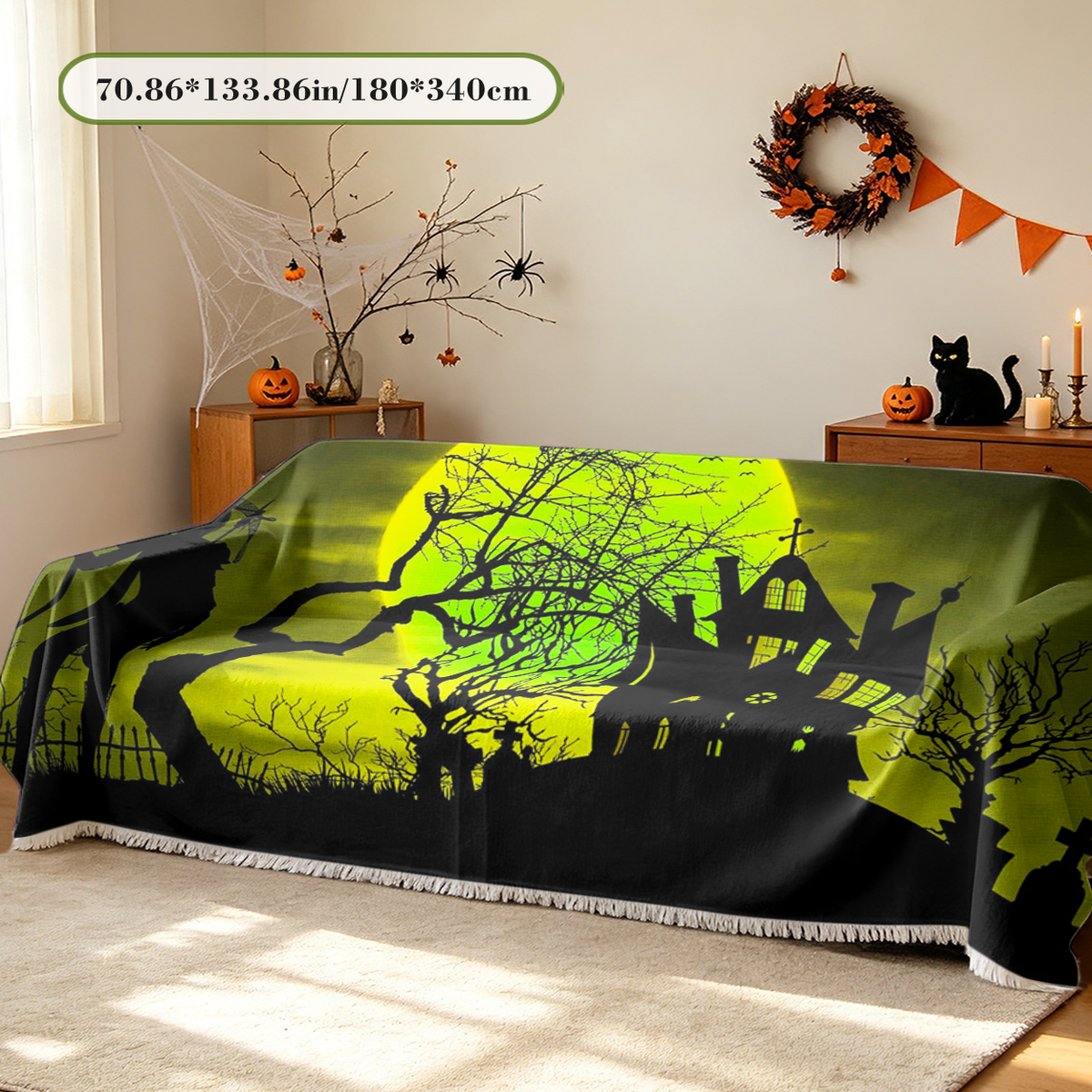 Witch Legs Boots Halloween Sofa Cover Funny Wicked Witch Feet Couch Cover