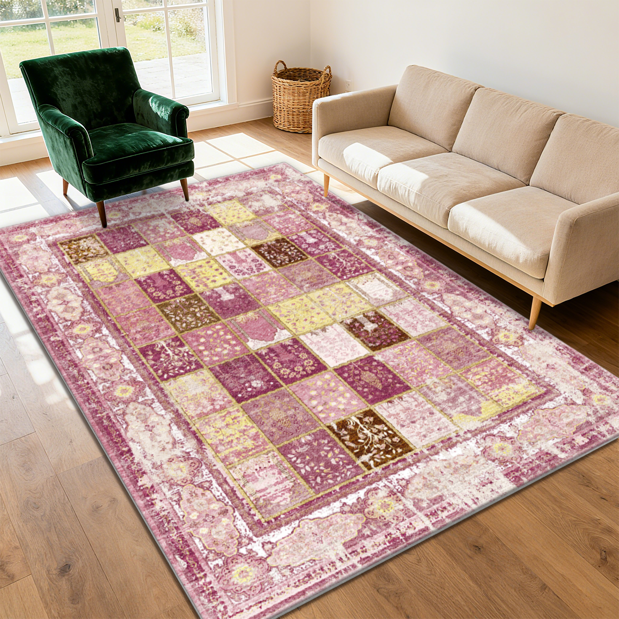 Modern Living Room Rug Non Shed Easy Clean Floor Carpet