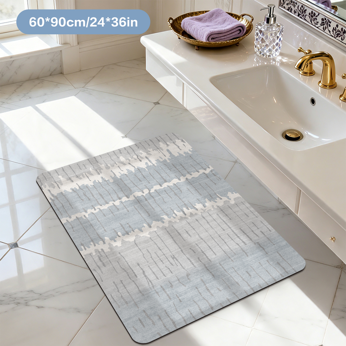 Anti Bacterial Bath Mat Mildew Resistant Odor Free Bathroom Floor Mat