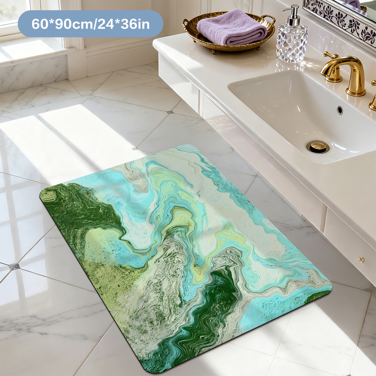 Odor Resistant Bath Mat Anti Smell Fresh Bathroom Floor Mat