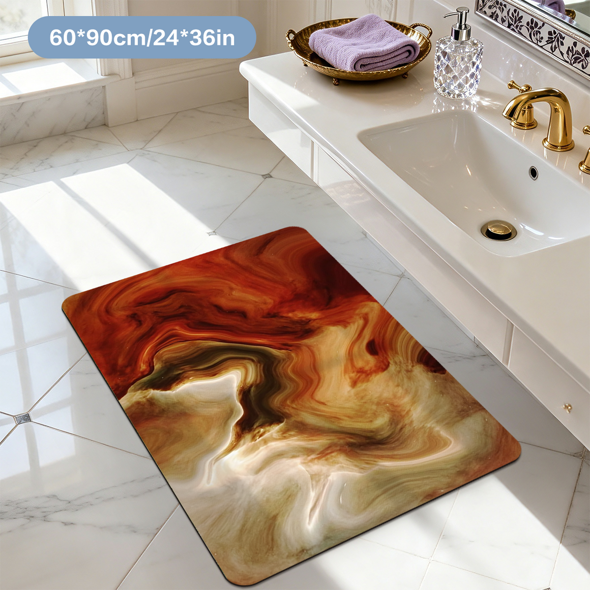 Pet Friendly Bath Mat Absorbent Durable Dog Cat Bathroom Floor Mat