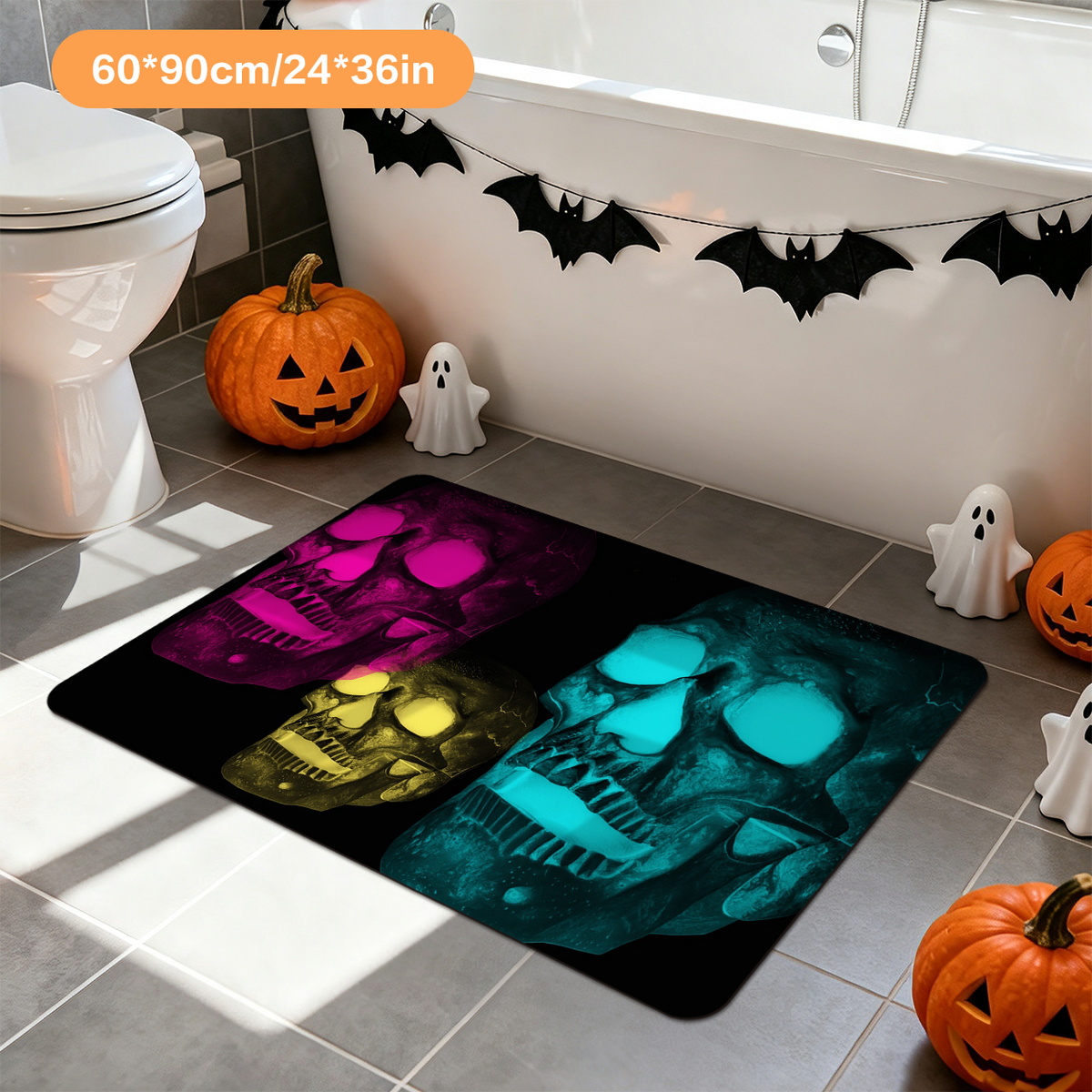 Scary Halloween Decor Bath Mat for Master Bathroom