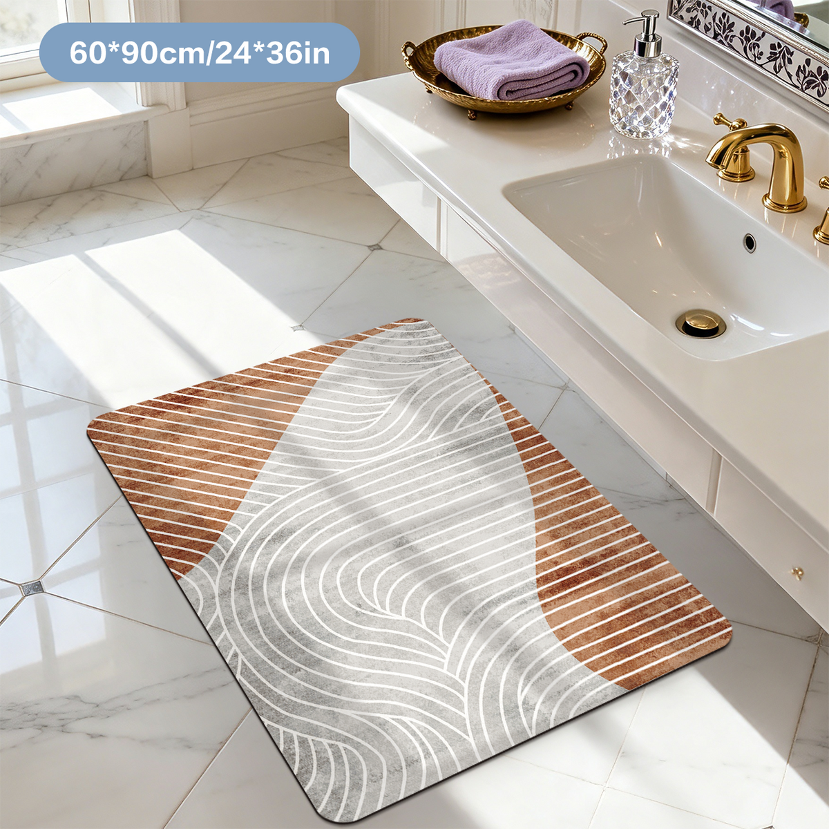 Quick Dry Bath Mat Fast Drying Breathable Anti Mildew Bathroom Mat