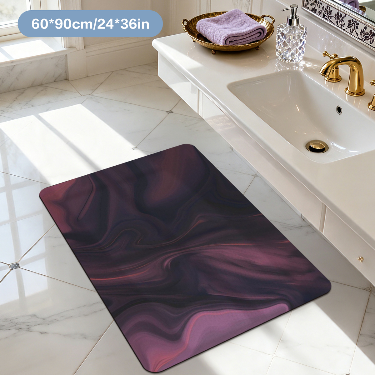 Diatomaceous Earth Bath Mat Super Absorbent Quick Dry Stone Mat