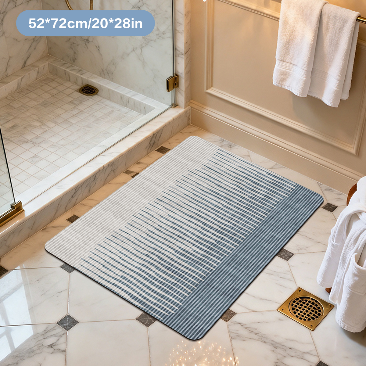 Washable Bath Mat Easy Clean Soft Bathroom Floor Mat
