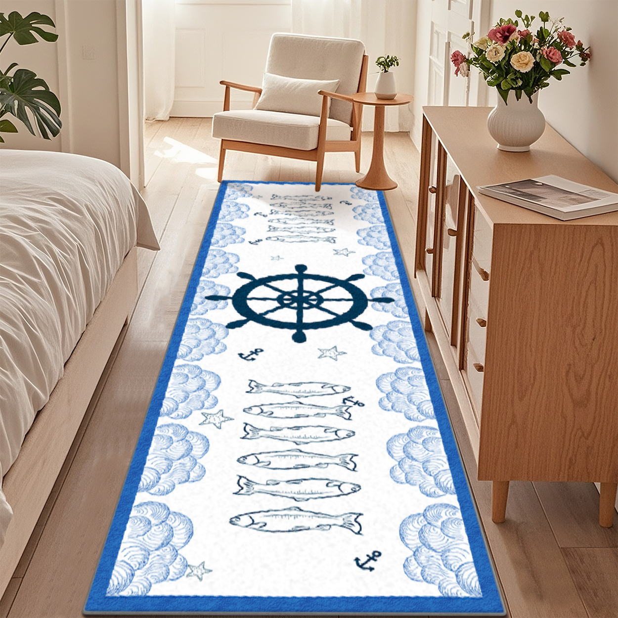 Bedside Runner Rug Soft Non Slip Bedroom Floor Hallway Carpet