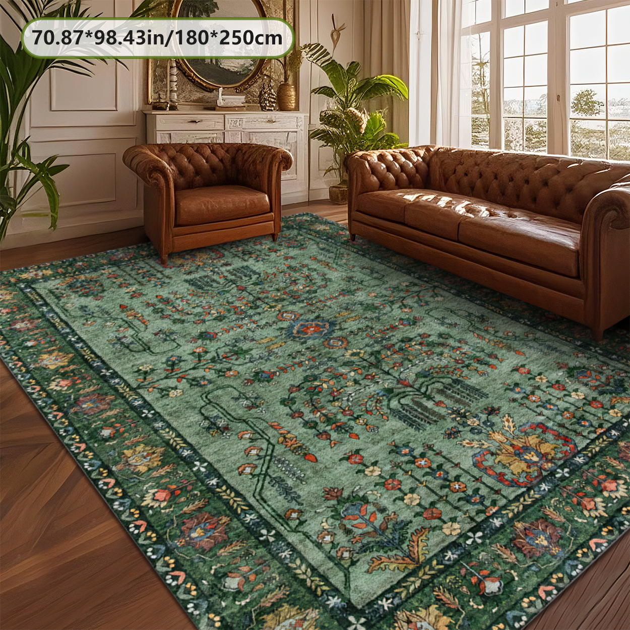 Boho Moroccan Reversible Living Room Rug Dual Sided Carpet