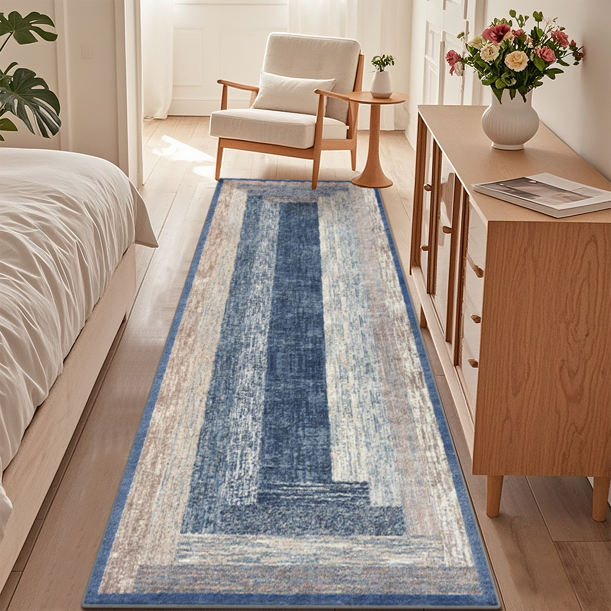 Art Deco Geometric Runner Rug Luxury Hallway Carpet