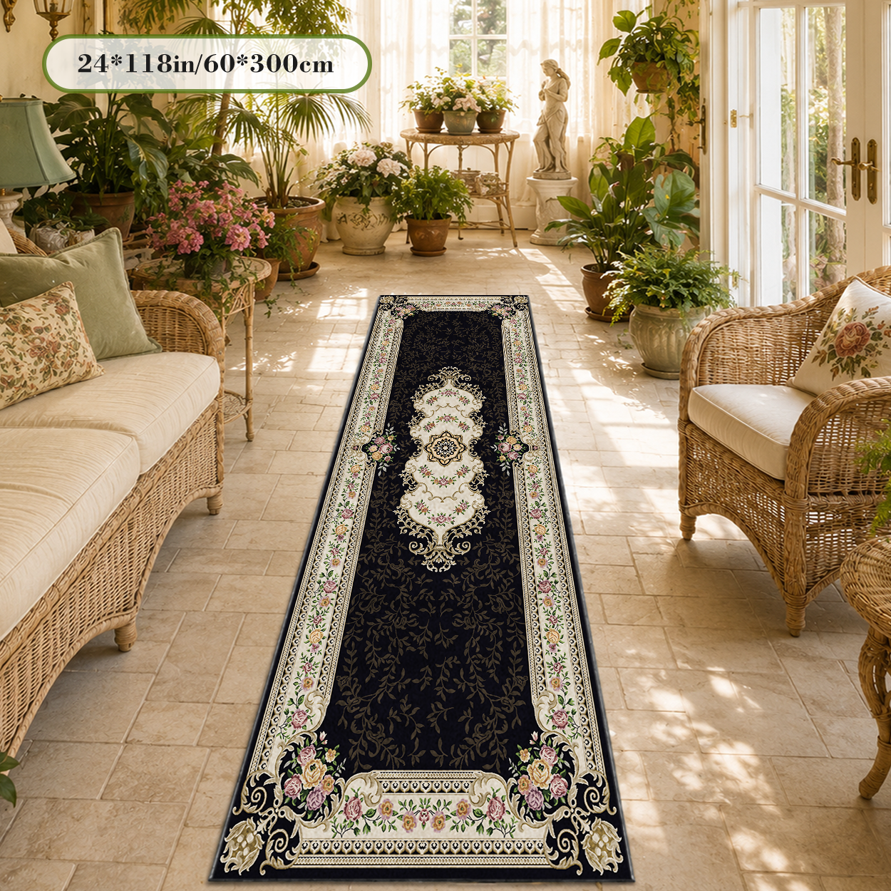 Kitchen Runner Rug Oil Proof Waterproof Low Pile Floor Carpet