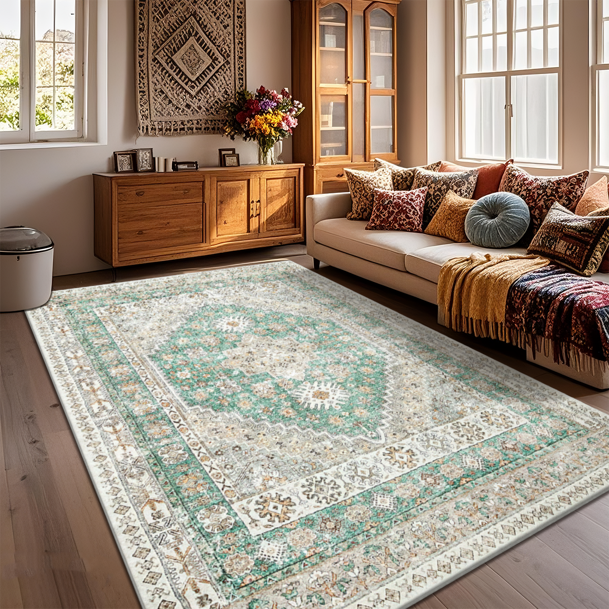 Dust Mite Resistant High Density Polyester Living Room Rug