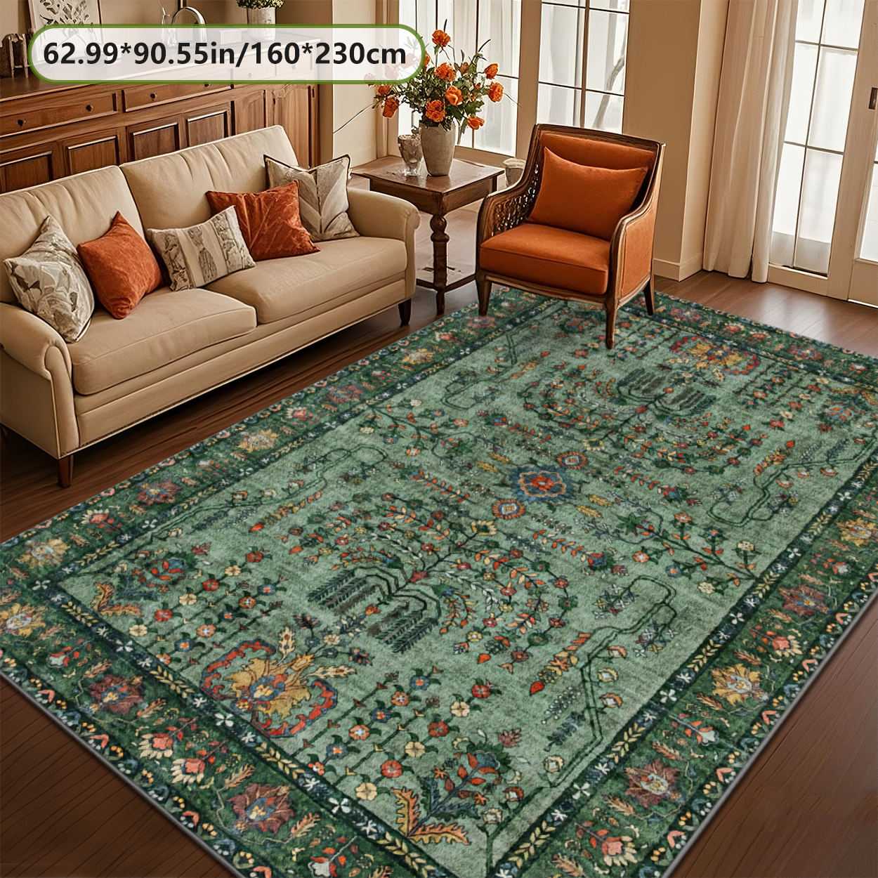 Boho Moroccan Reversible Living Room Rug Dual Sided Carpet