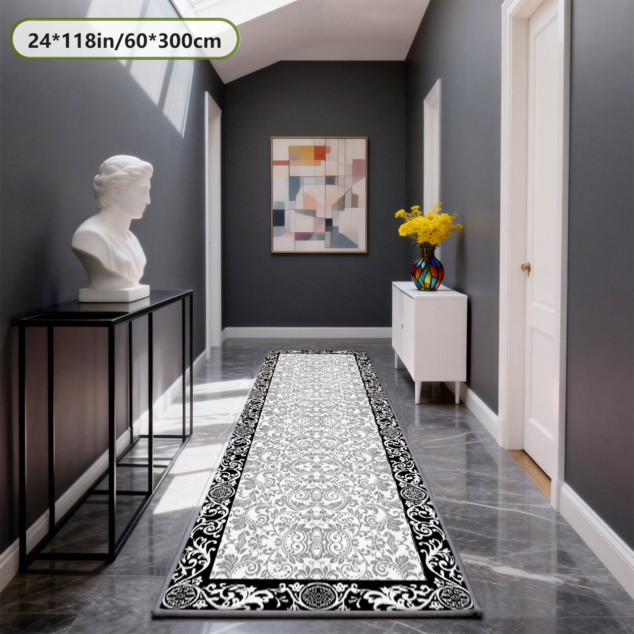 Foldable Runner Rug Portable Easy Storage foldable Hallway Carpet