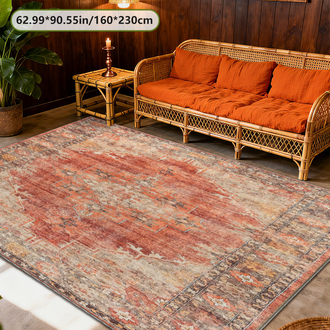 Abstract Modern Art Living Room Rug Color Block Non Shed Indoor Floor Carpet
