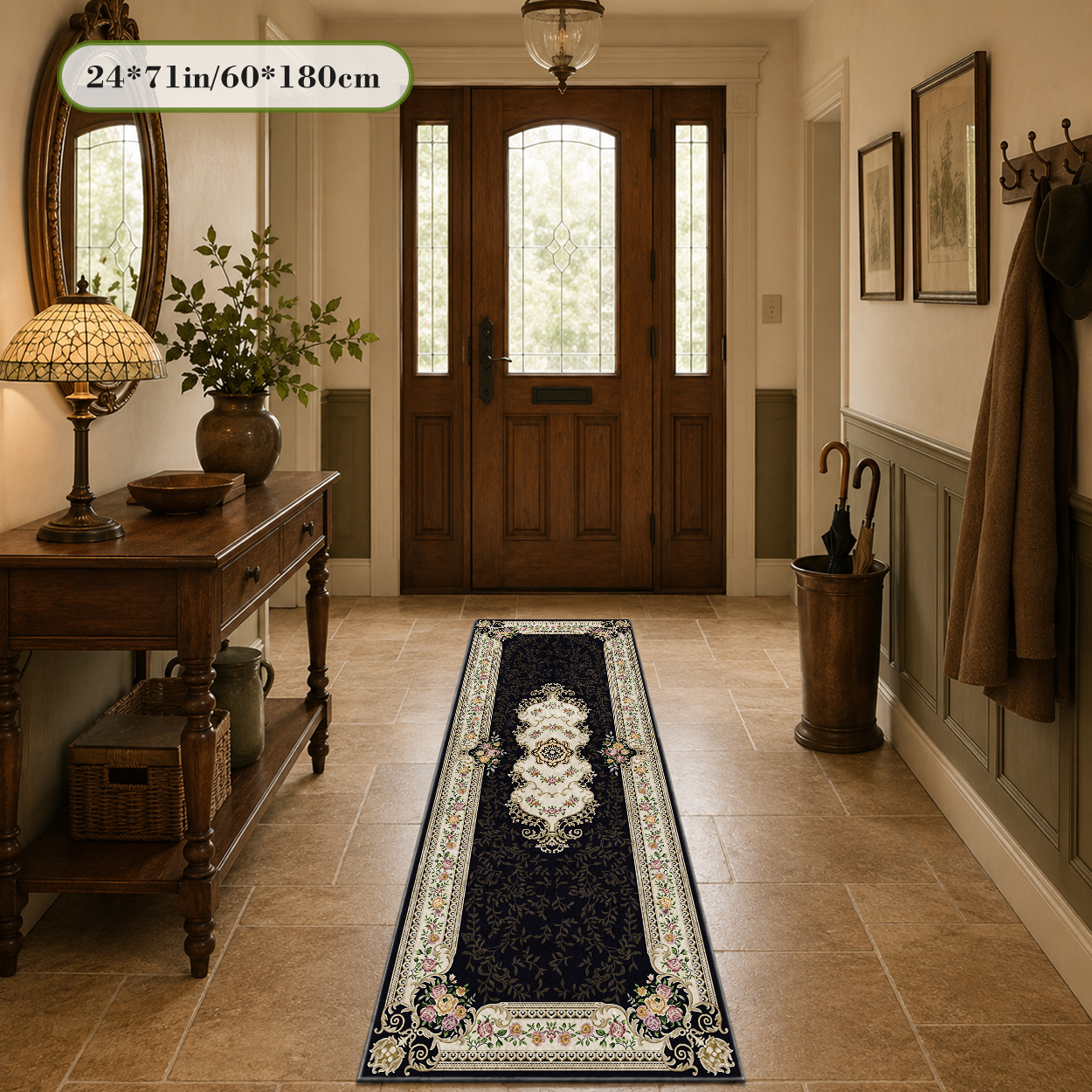 Kitchen Runner Rug Oil Proof Waterproof Low Pile Floor Carpet