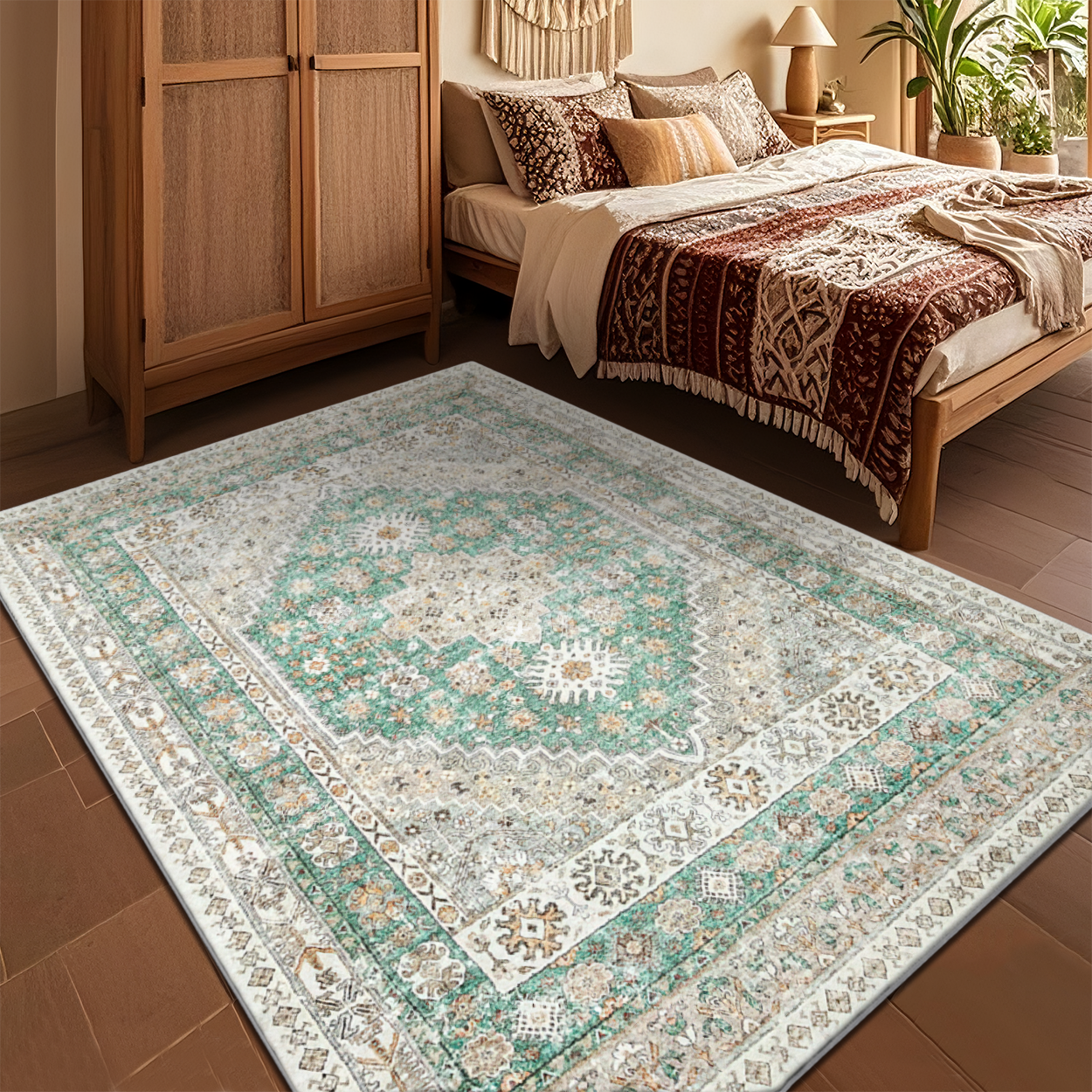 Dust Mite Resistant High Density Polyester Living Room Rug