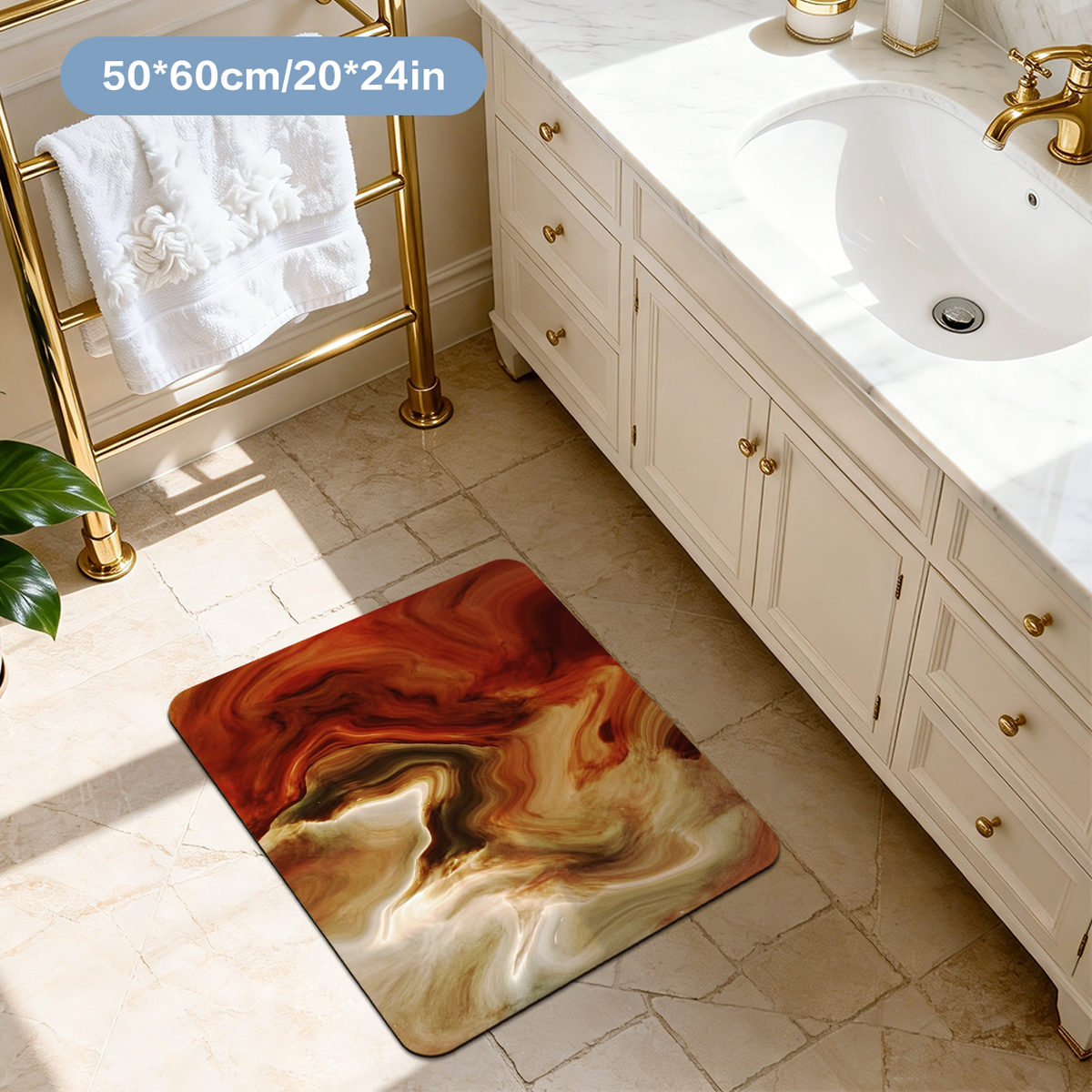 Pet Friendly Bath Mat Absorbent Durable Dog Cat Bathroom Floor Mat