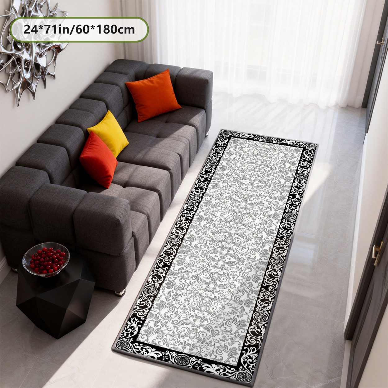 Foldable Runner Rug Portable Easy Storage foldable Hallway Carpet