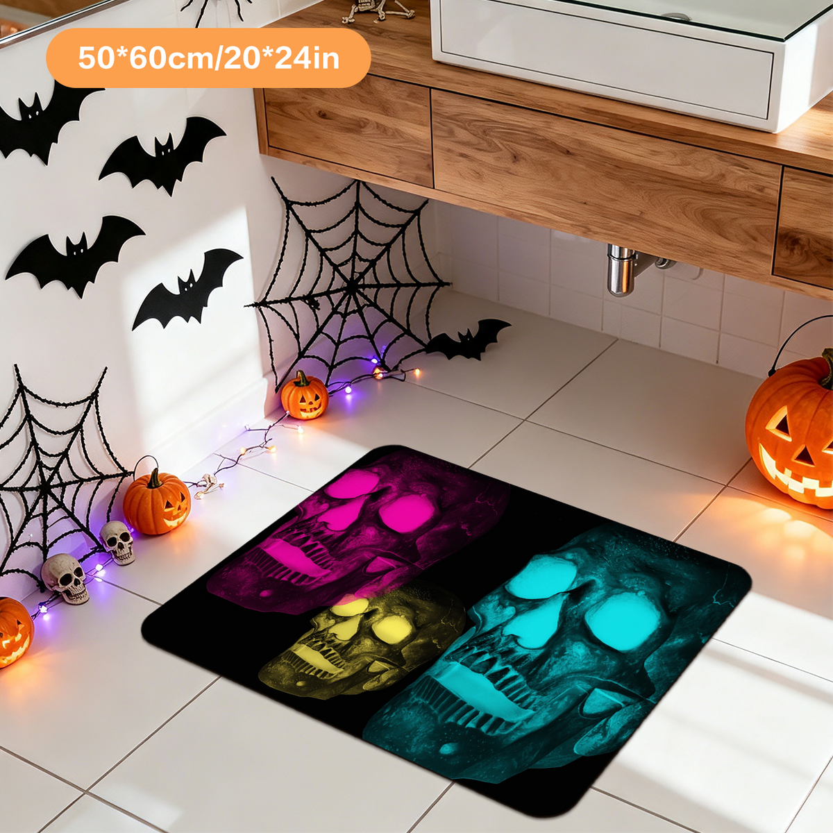 Scary Halloween Decor Bath Mat for Master Bathroom