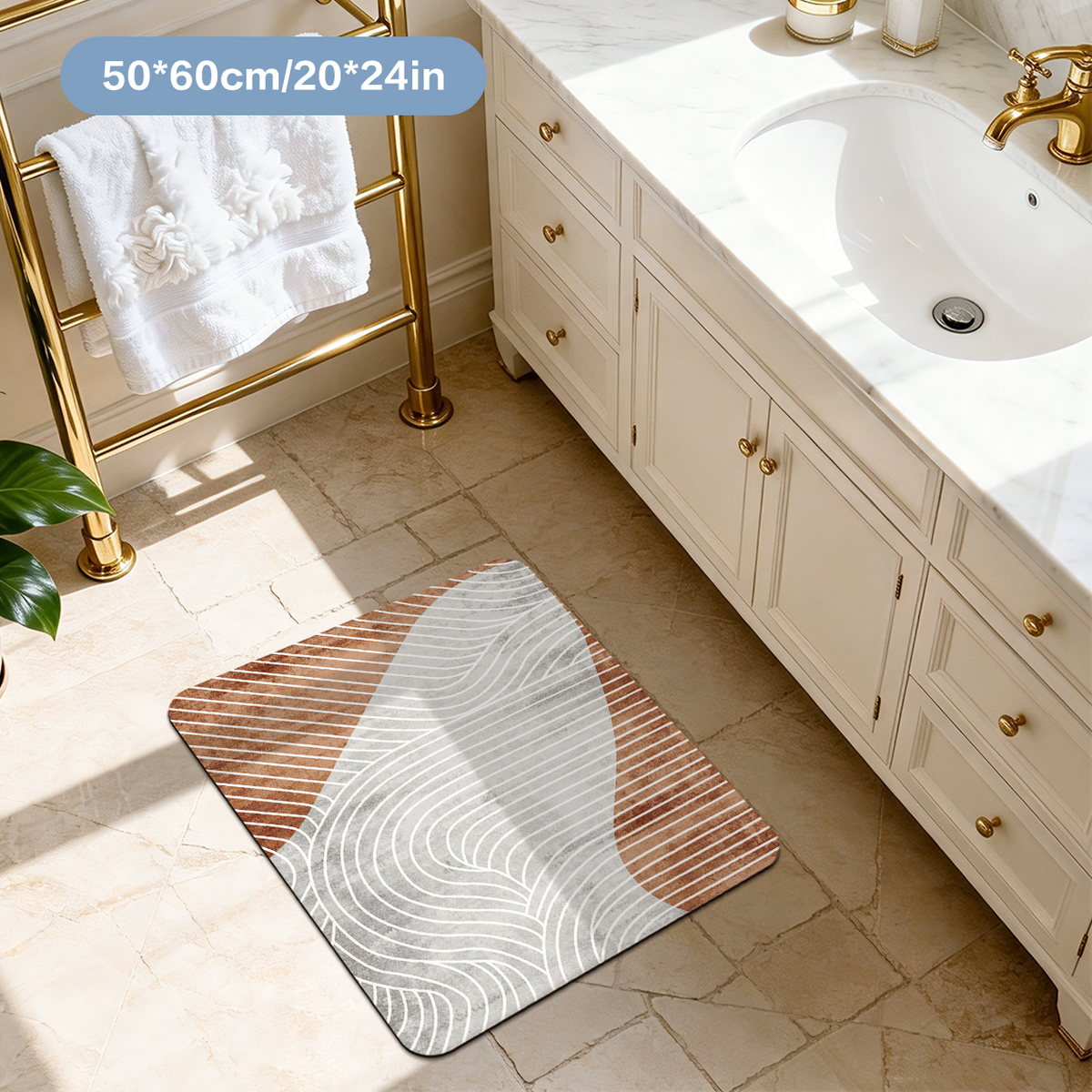 Quick Dry Bath Mat Fast Drying Breathable Anti Mildew Bathroom Mat