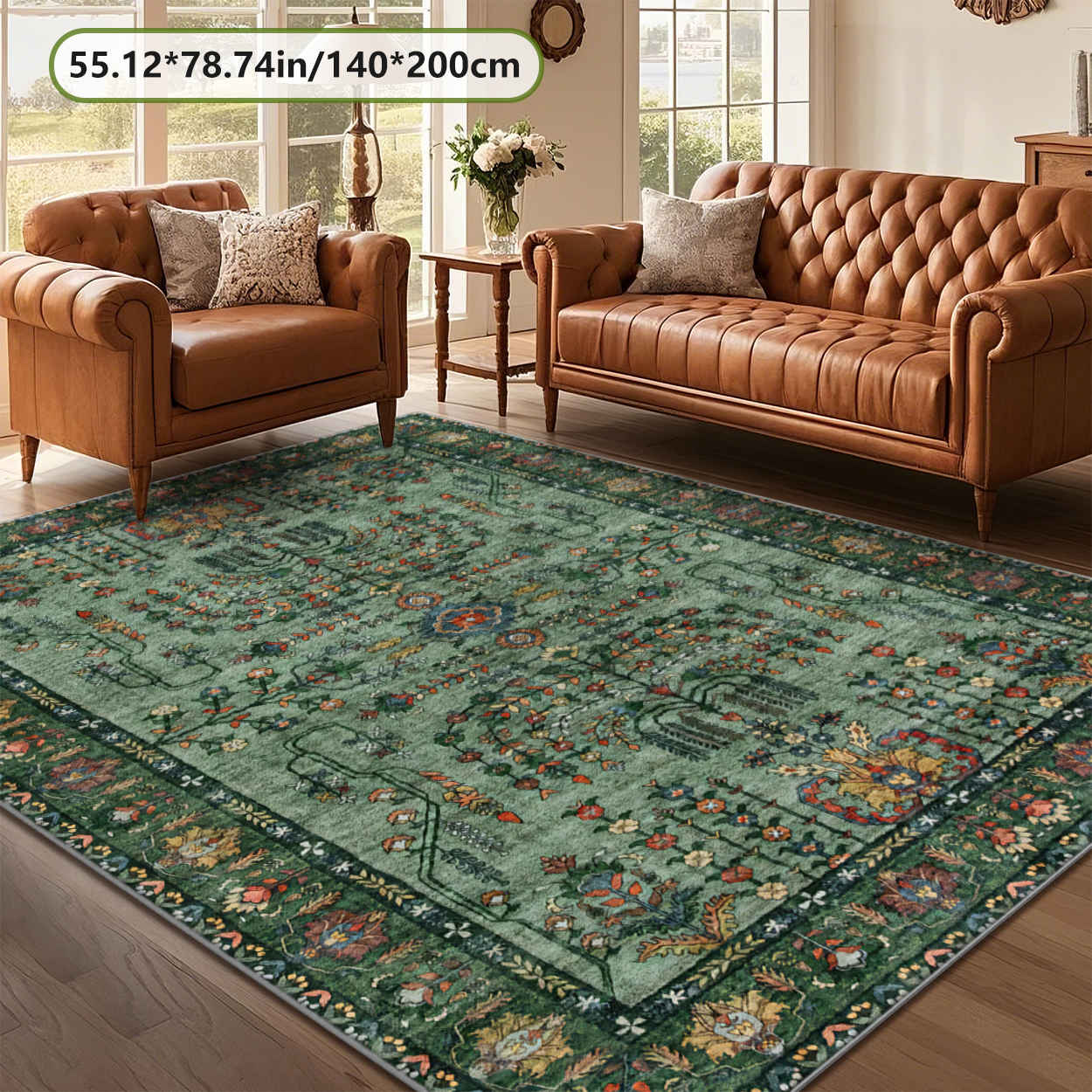 Boho Moroccan Reversible Living Room Rug Dual Sided Carpet