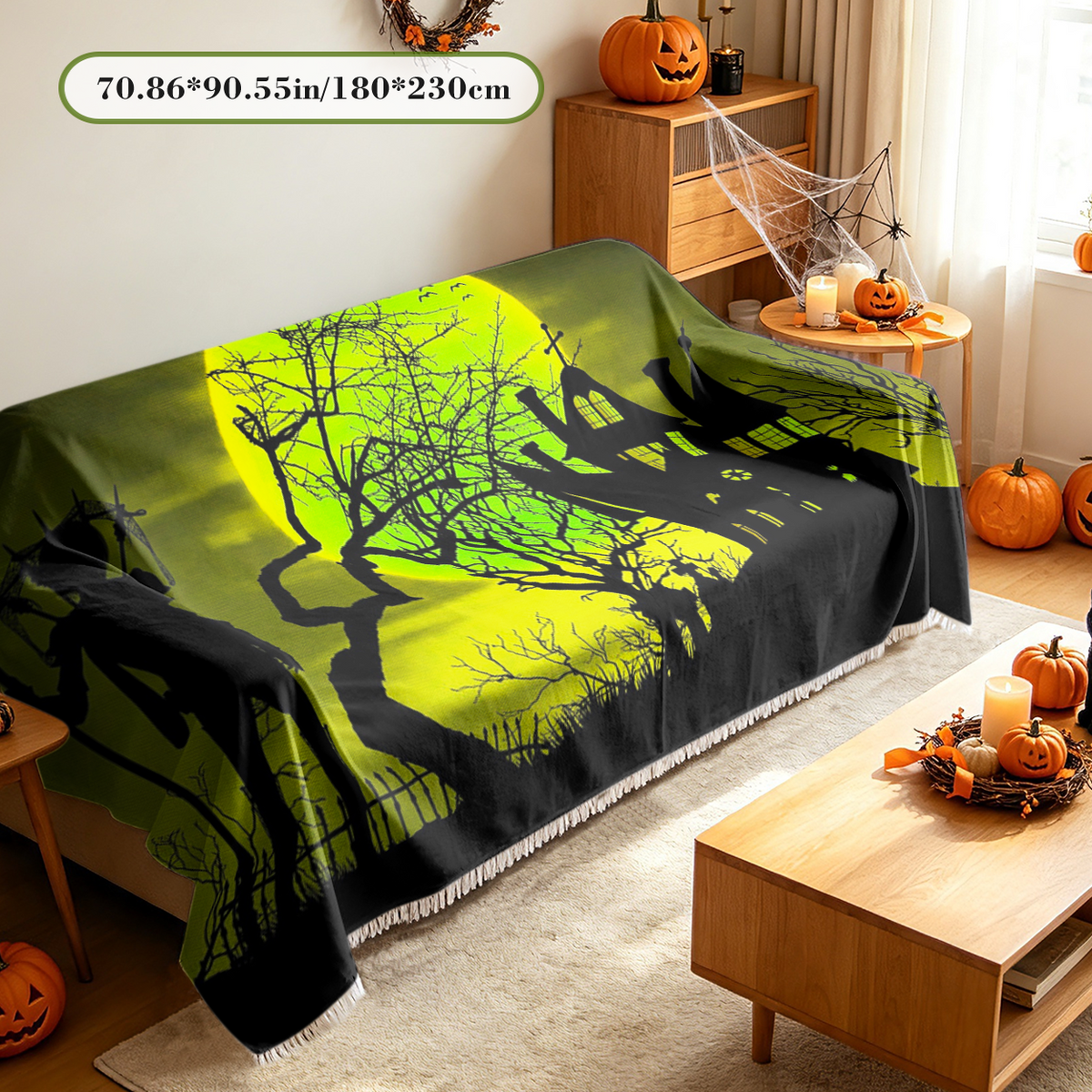 Witch Legs Boots Halloween Sofa Cover Funny Wicked Witch Feet Couch Cover