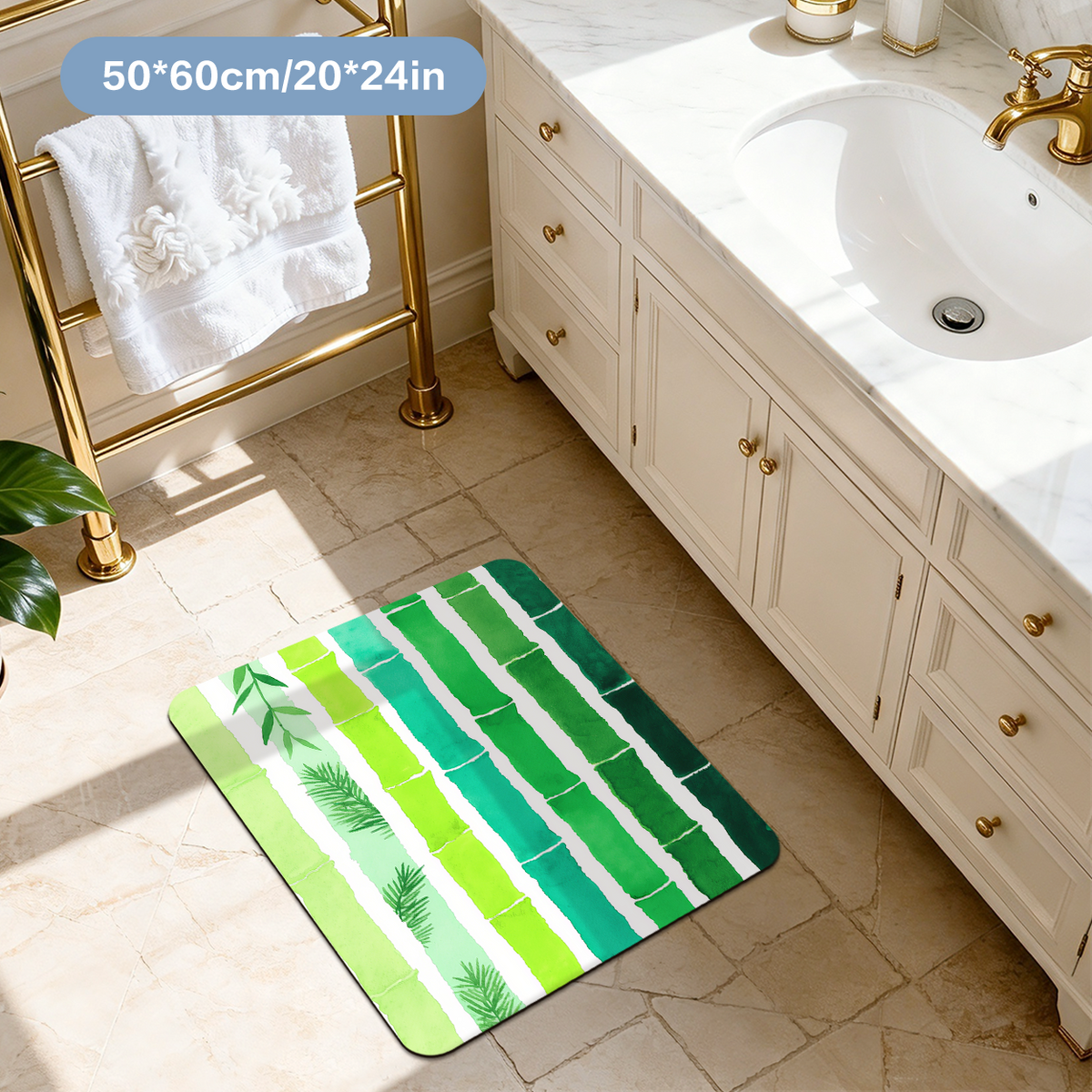 Anti Static Bath Mat Static Free Soft Comfort Bathroom Floor Mat
