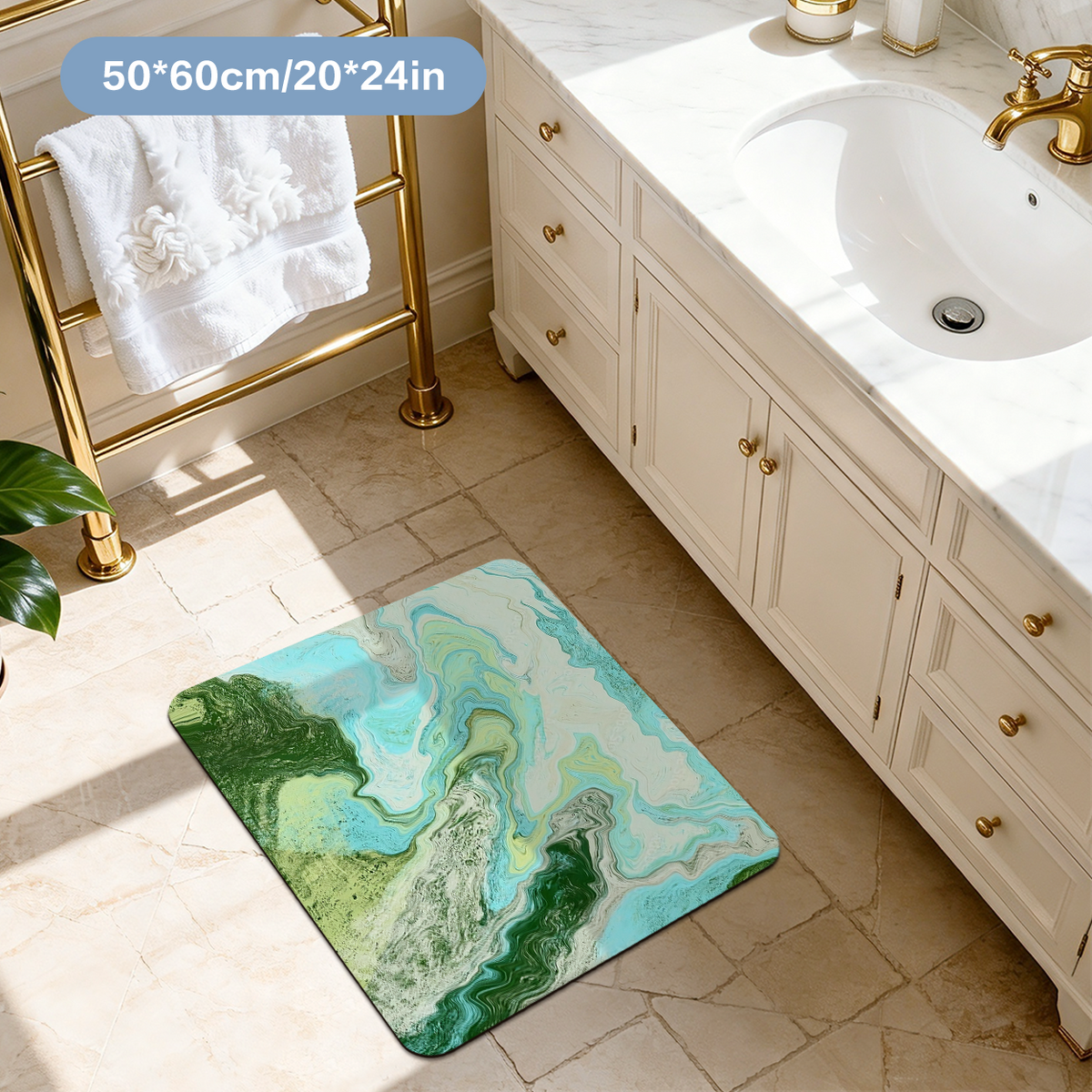 Odor Resistant Bath Mat Anti Smell Fresh Bathroom Floor Mat