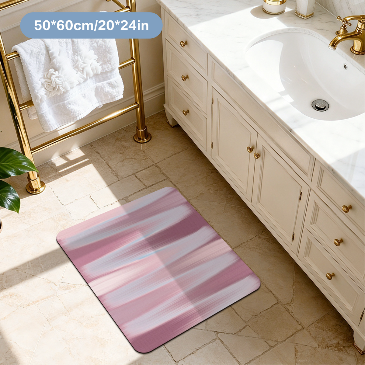 Microfiber Bath Mat Super Absorbent Quick Dry Soft Bathroom Mat