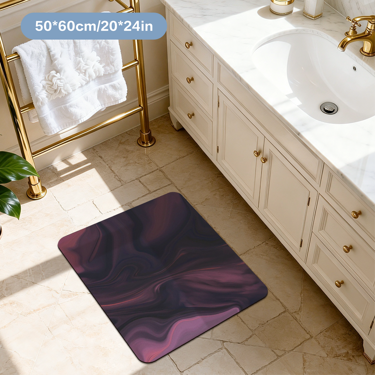 Diatomaceous Earth Bath Mat Super Absorbent Quick Dry Stone Mat