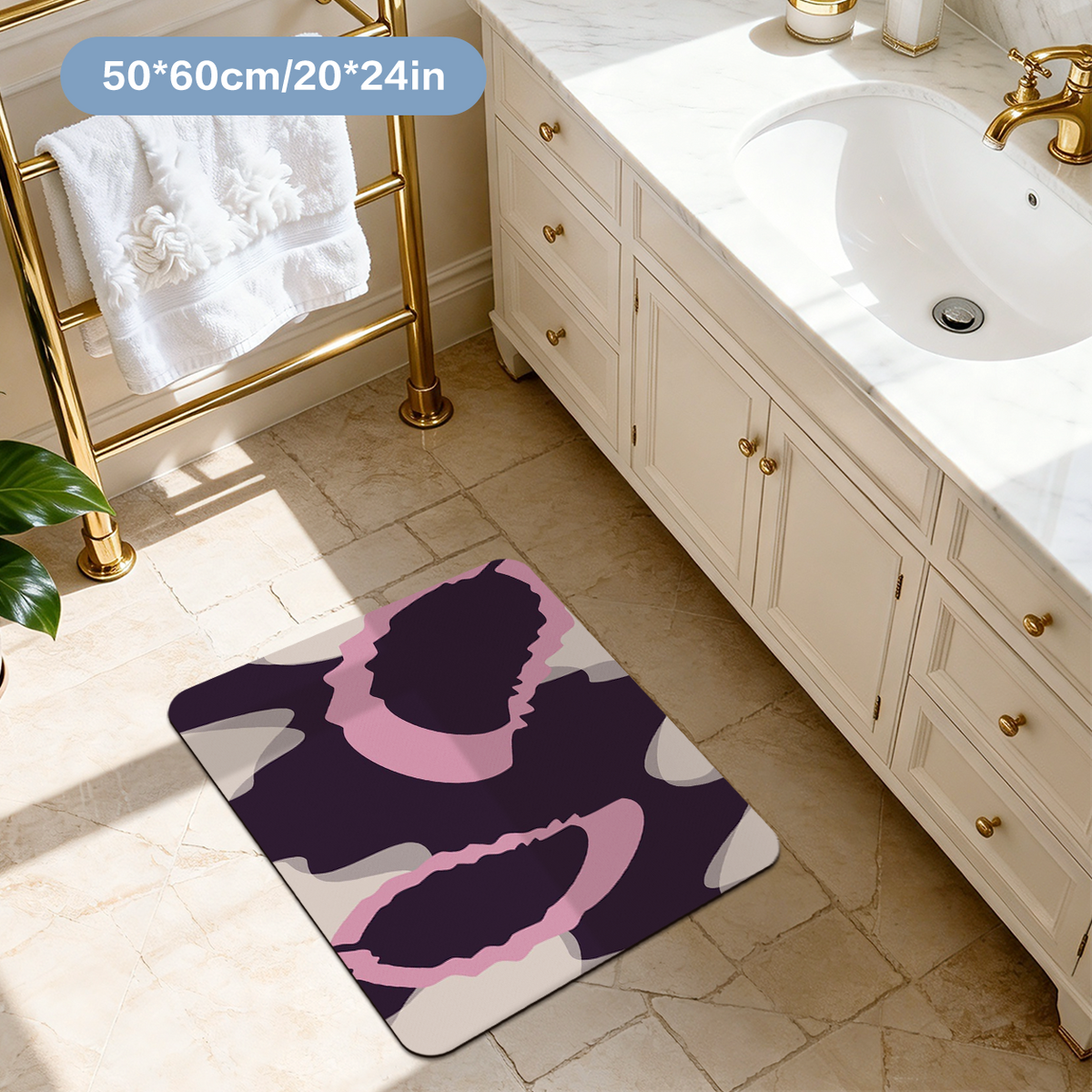 Natural Rubber Bath Mat Eco Friendly Non Slip Durable Mat
