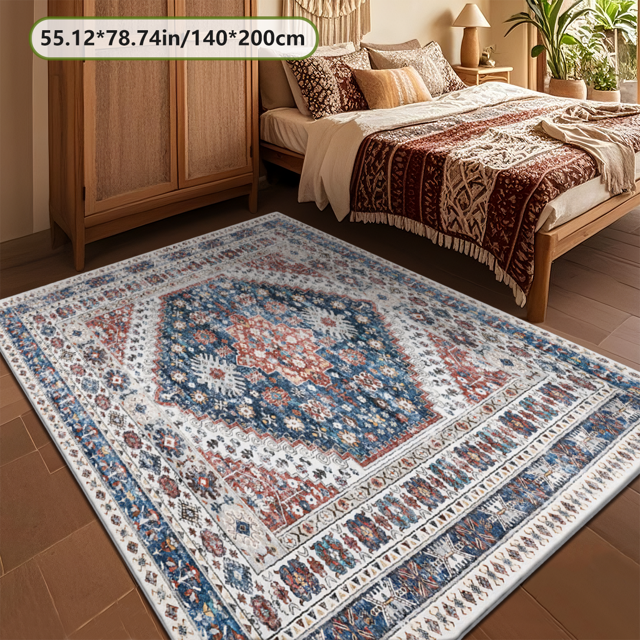 Light Sage Living Room Area Rug Low Profile Non Slip Sofa Carpet